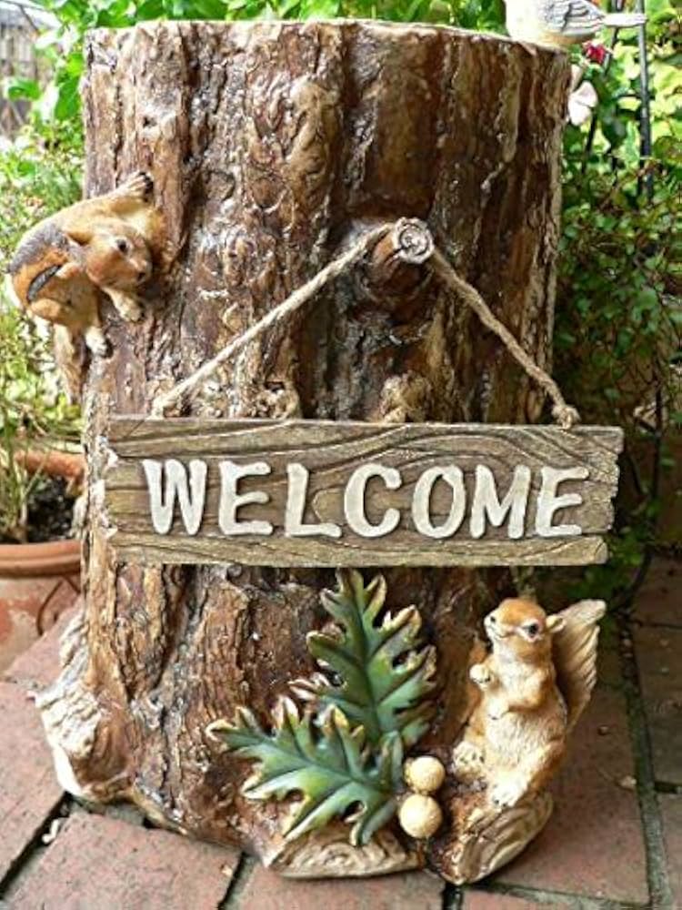 Amazon.co.jp: 森の仲間たち りすと小鳥の切り株 N7839 ウエルカム Amazon.co.jp: 森の仲間たち りすと小鳥の切り株 N7839 ウエルカム